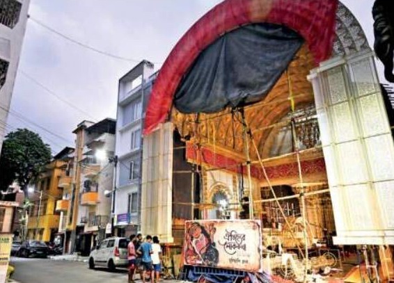 The pandal in Mudiali